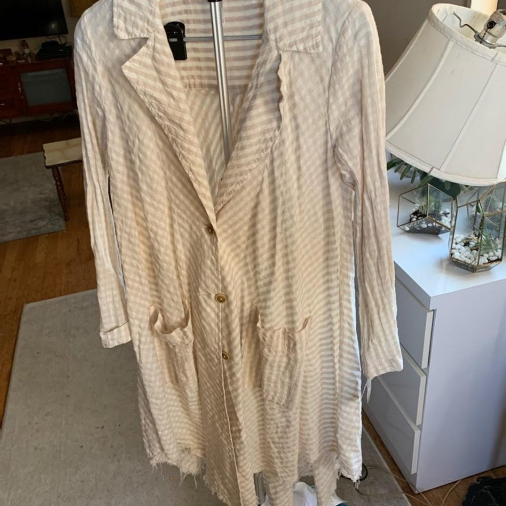 Free People Lets Just Cruise Raw-Edge Jacket